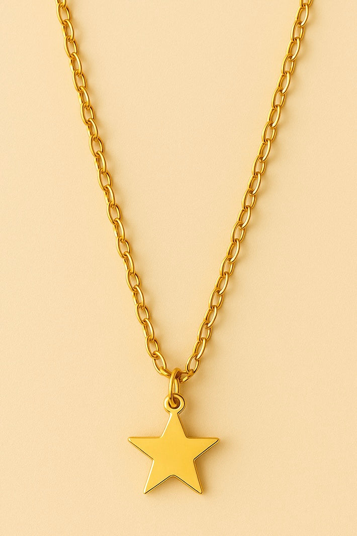 Collier étoile doré