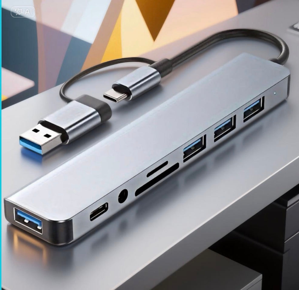 Hub USB 8 en 1