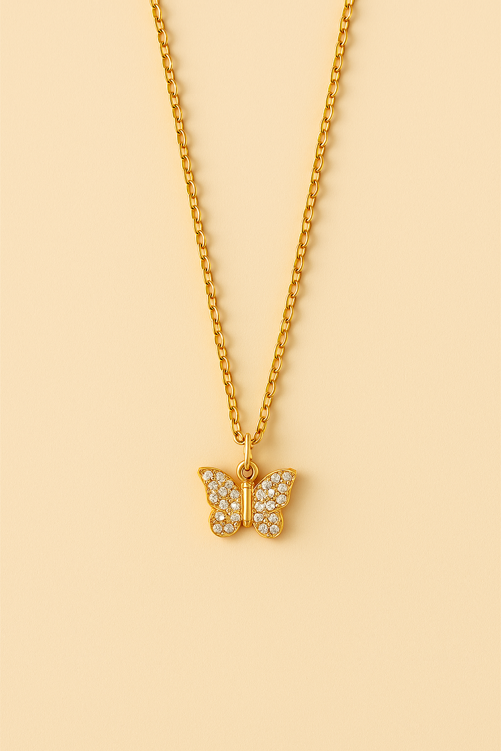 Collier papillon Doré