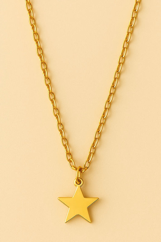 Collier étoile doré