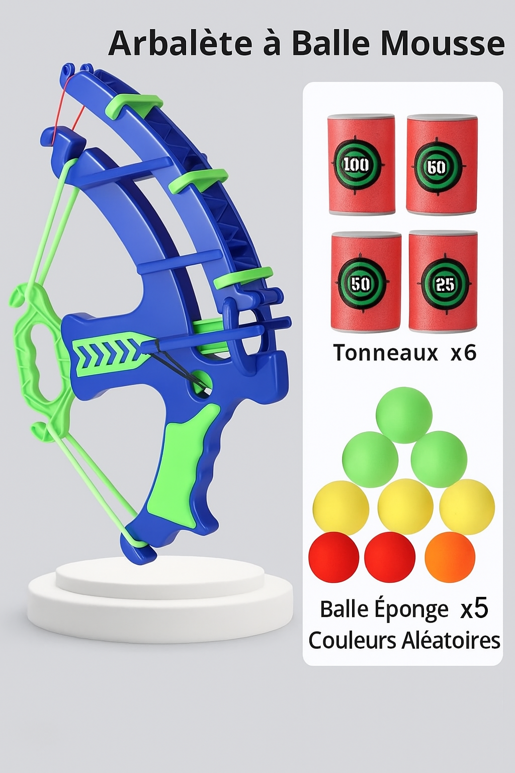 Arbalète à balles en mousse