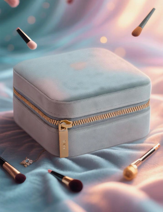 Boîte à bijoux de voyage en velours