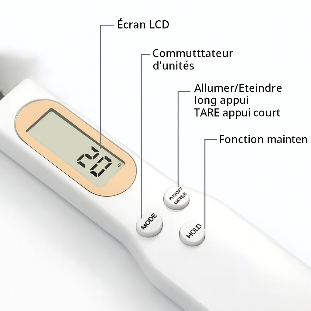 Cuillère Doseuse Digitale avec Balance Intégrée